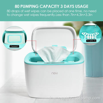 Réchauffeur électrique de lingettes humides pour bébé ABS avec distributeur